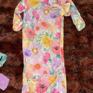 Little Sleepies Floral Kids Nightgown - Pink, Yellow, Purple